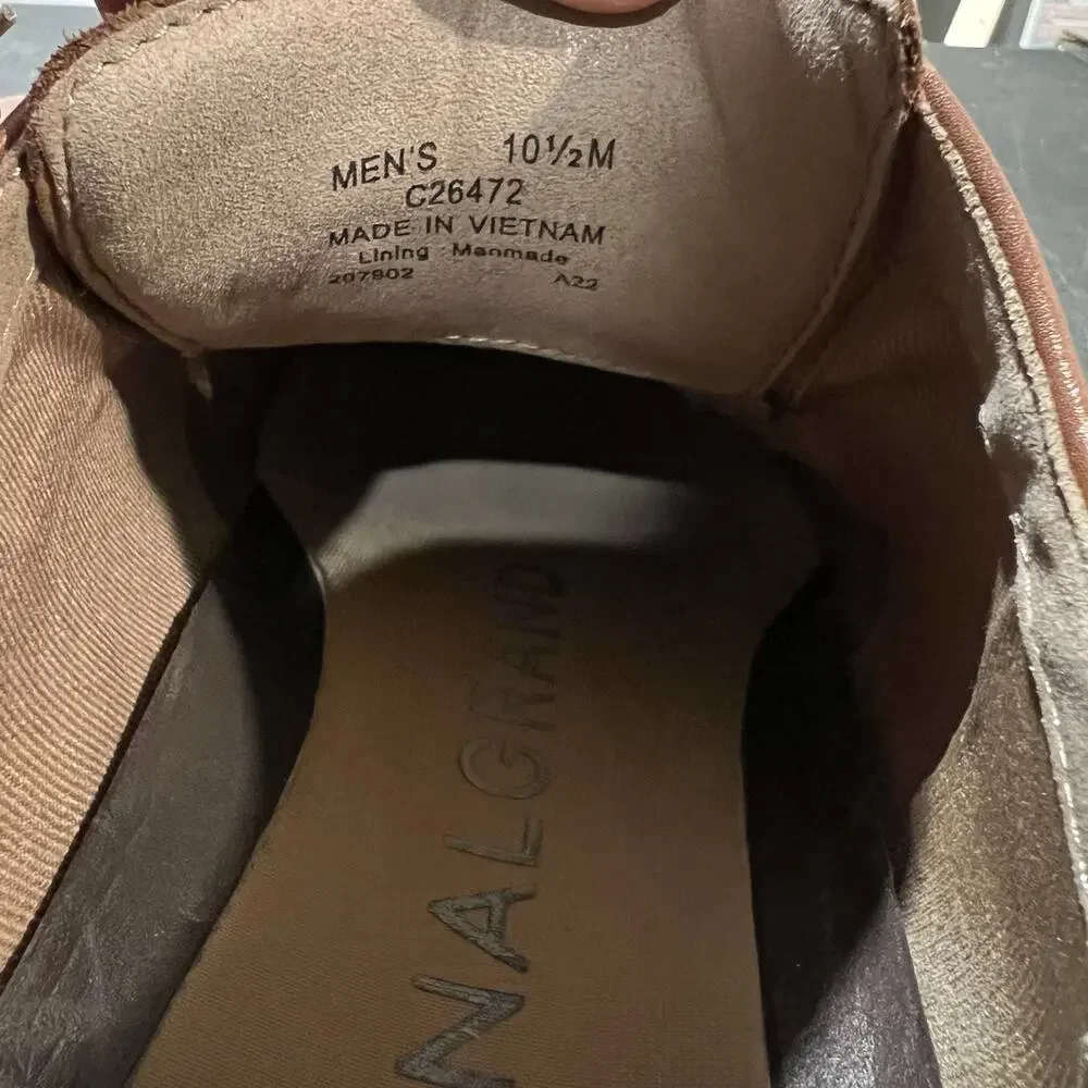 Cole Haan Chestnut Brown Leather Wingtip Derbys